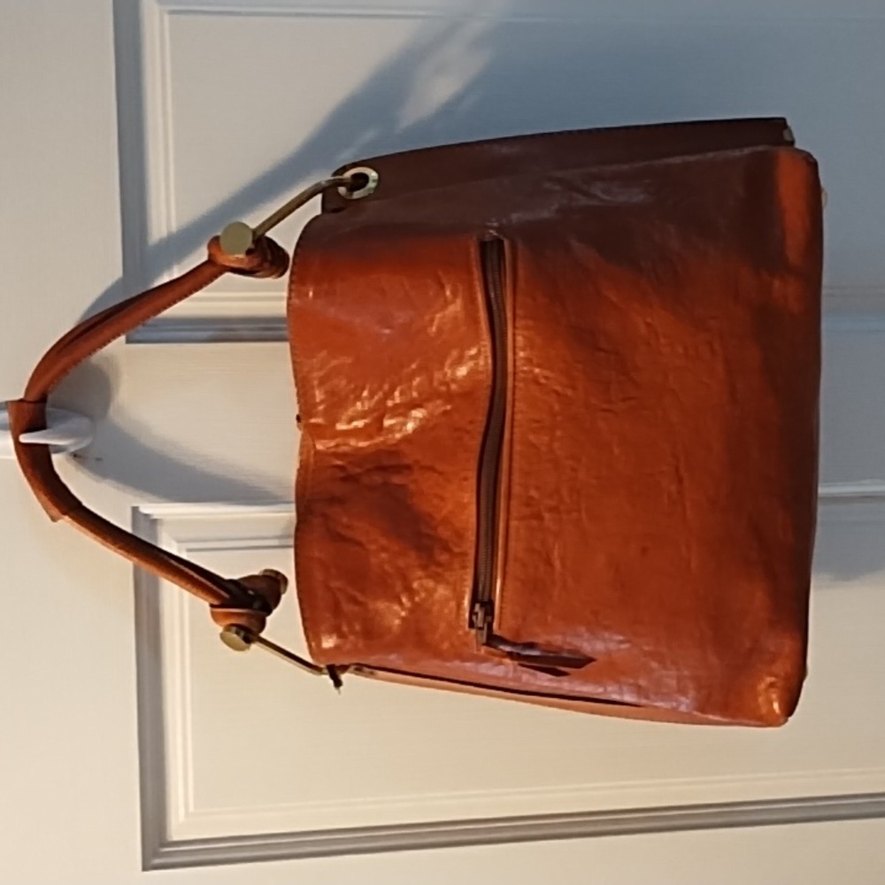 Genuine Vintage Romano Di Paolo Tan Leather Shoulder Bag - Picture 5 of 13